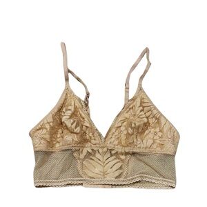 Aerie Bralette Cream Crop Lace Small
